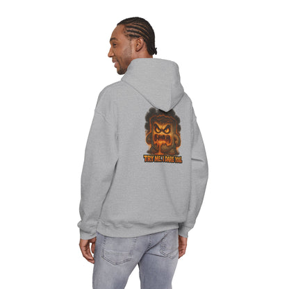 Angry Marshmallow Hoodie - "Try Me I Dare You" Graphic Hooded Sweatshirt