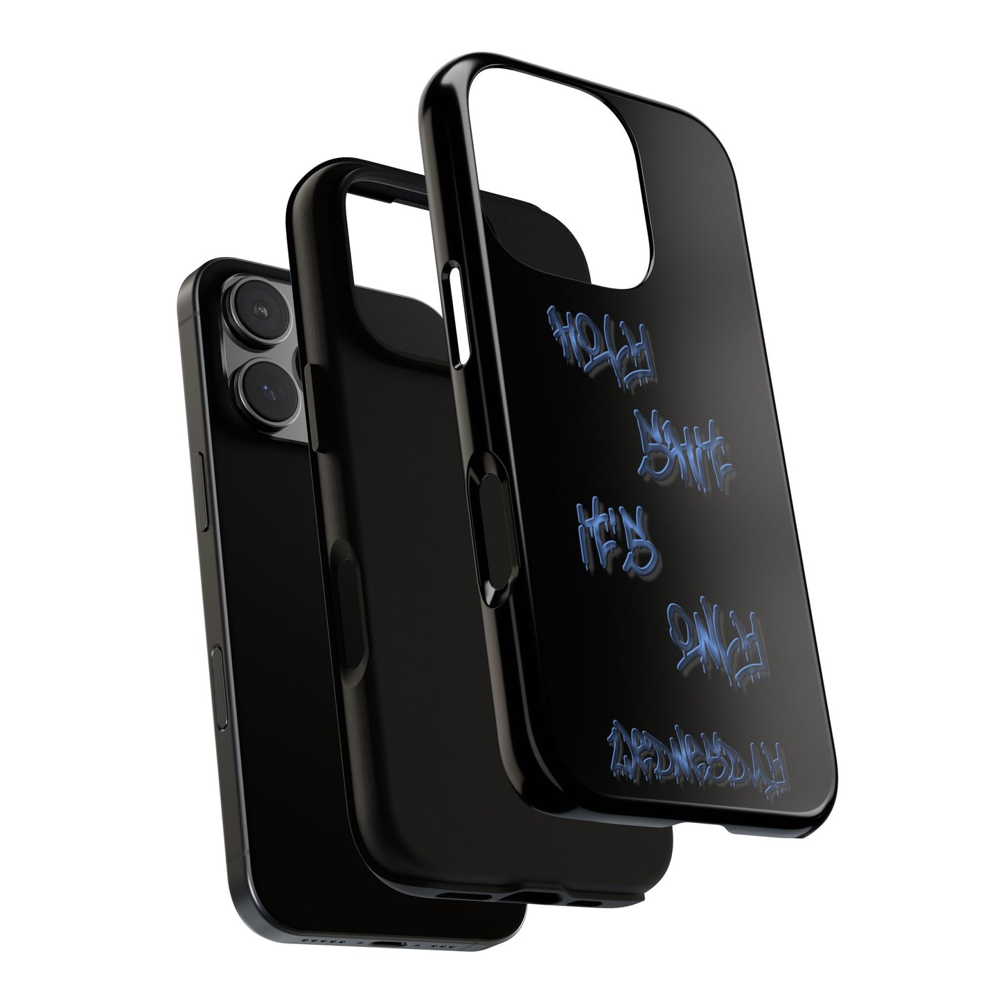 Phone Case — Blue Neon Graffiti "Tough Cases" Protective Cover