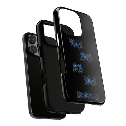 Phone Case — Blue Neon Graffiti "Tough Cases" Protective Cover