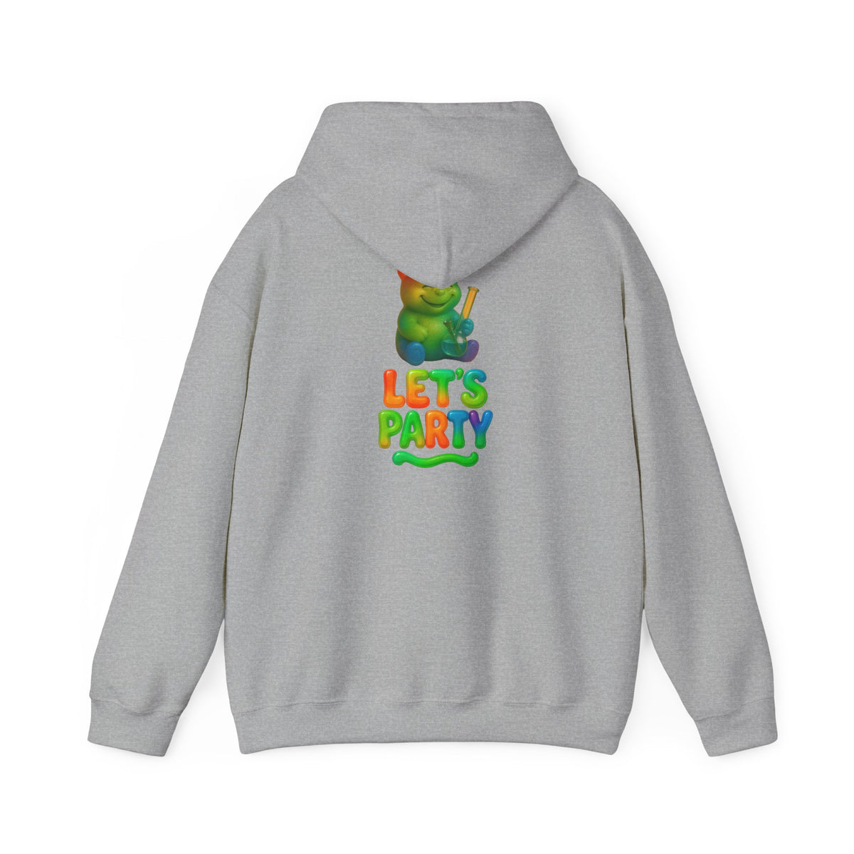 Hoodie — Colorful 'Let's Party' Gummy Bear Graphic Hoodie