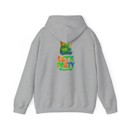 Hoodie — Colorful 'Let's Party' Gummy Bear Graphic Hoodie