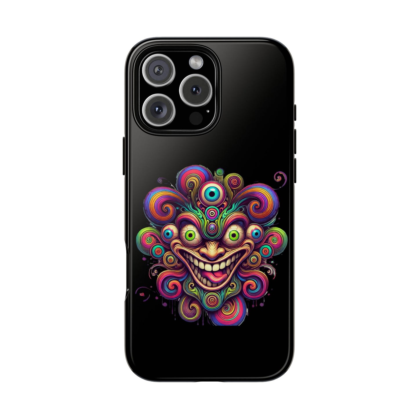 Psychedelic Jester Phone Case — Colorful Creepy Clown Tough Case
