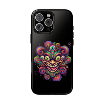 Psychedelic Jester Phone Case — Colorful Creepy Clown Tough Case
