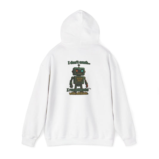 Retro Robot Hoodie — 'I Am Not A Toy' Vintage Toy Bot Sweatshirt