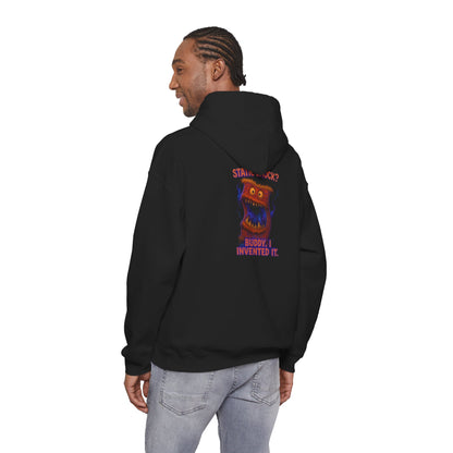 Hoodie — Playful 'Buddy Invented' Cartoon Owl Graphic Pullover