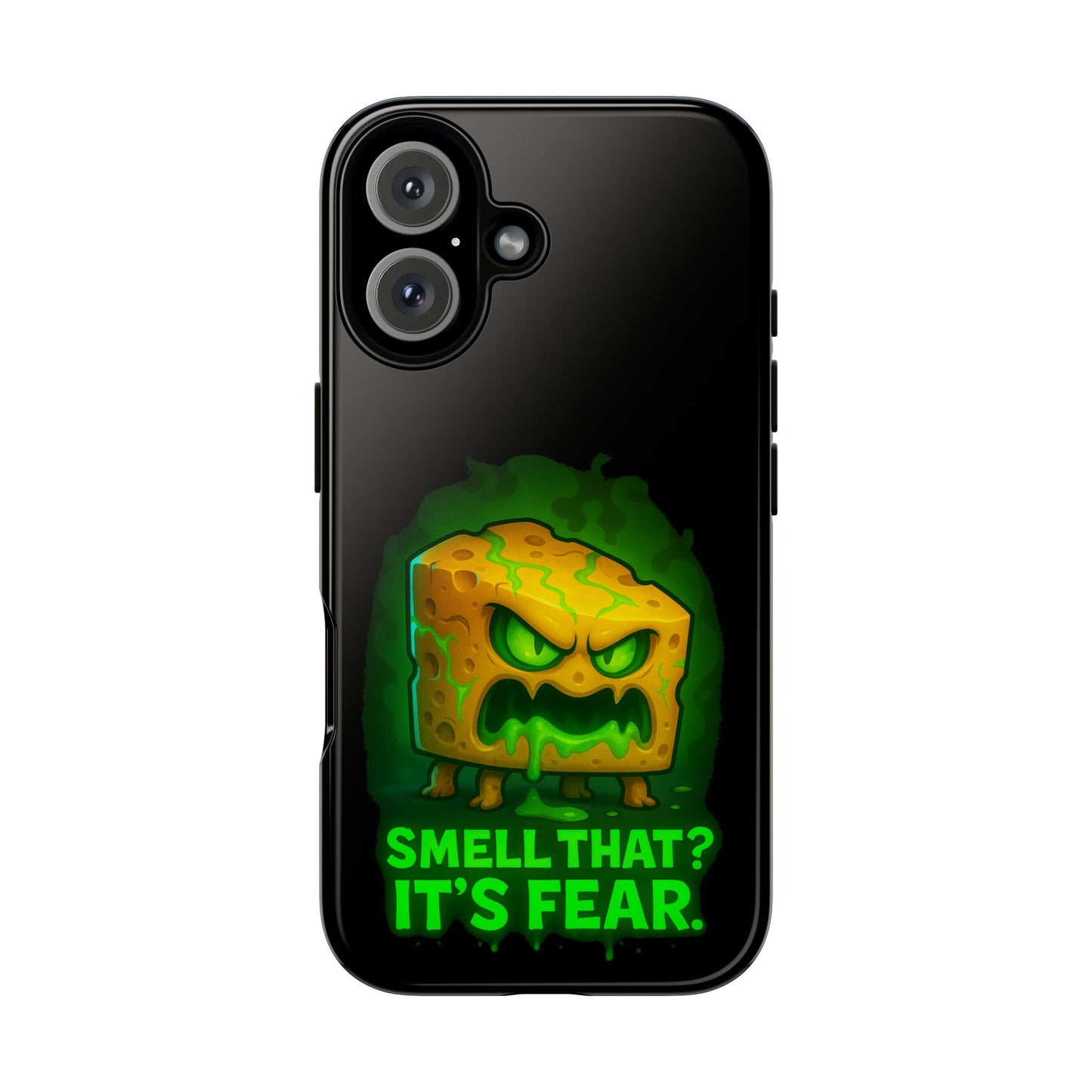 Phone Case — 'Smell That? It's Fear.' Spooky Cheese Monster Protective Case