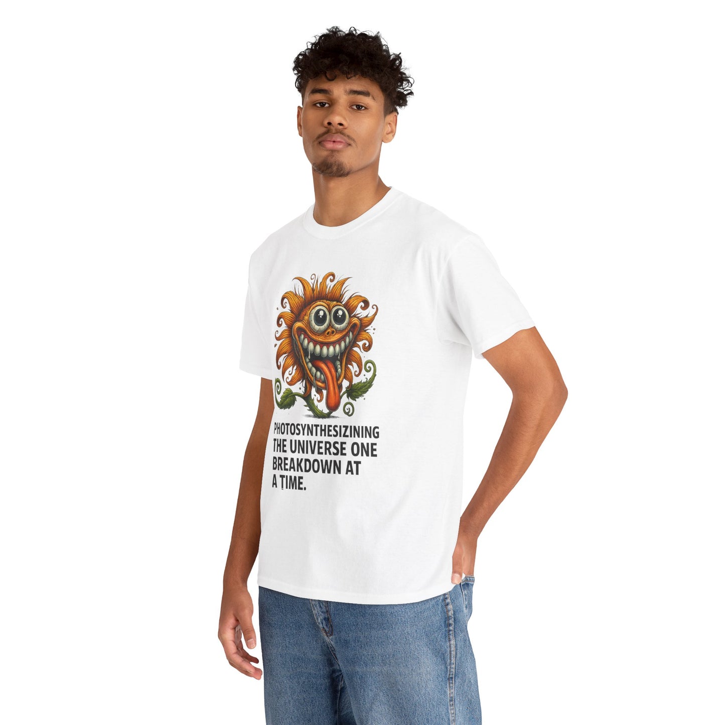 Photosynthesizining the Universe – Funny Sunflower Breakdown T-Shirt