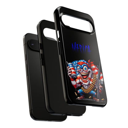 Phone Case — Patriotic 'Merica Clown with Flag, Beer & Rifle