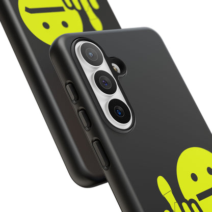 Phone Case — Neon Middle Finger Emoji Graphic