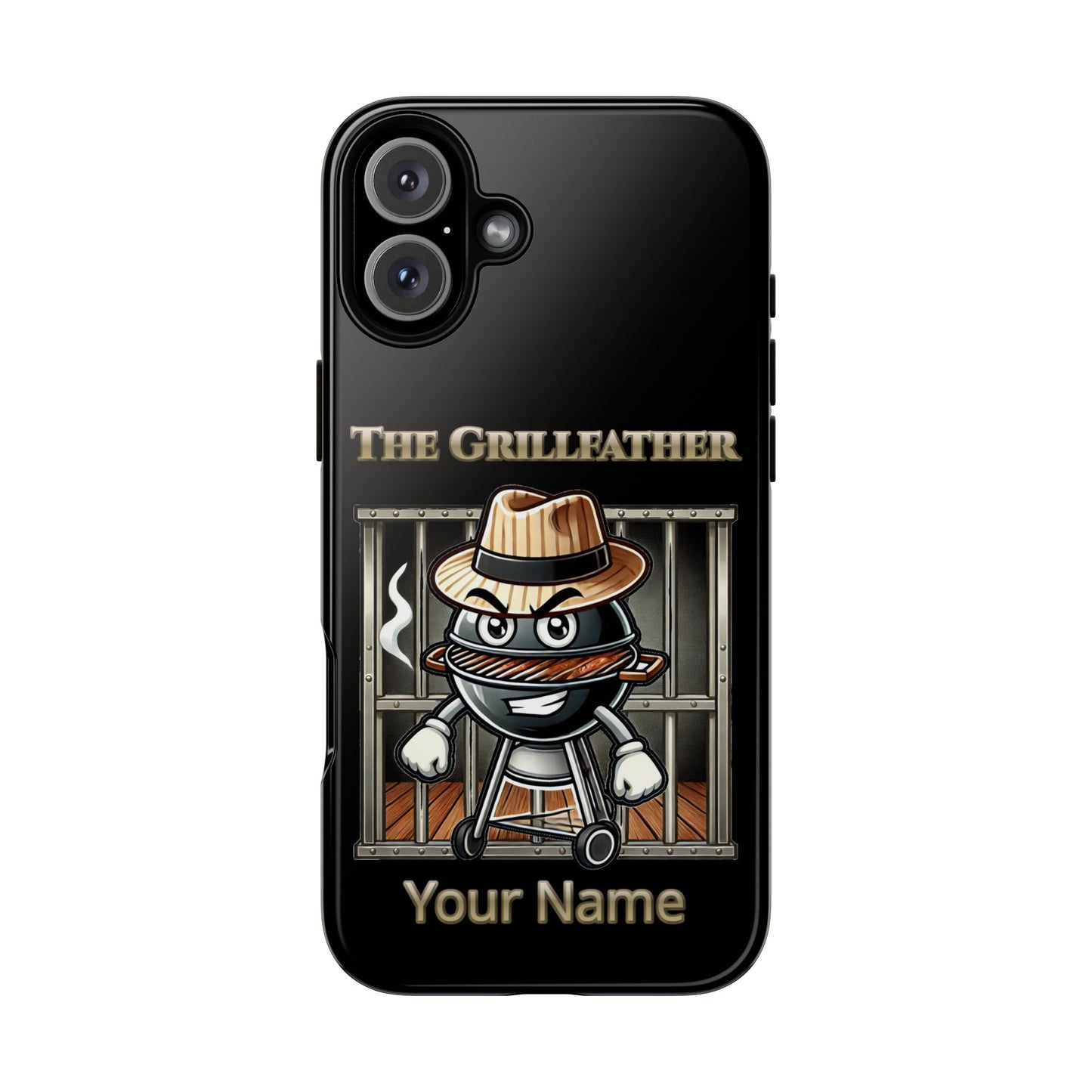 Grillfather Personalized Phone Case — Funny BBQ Smoker Design