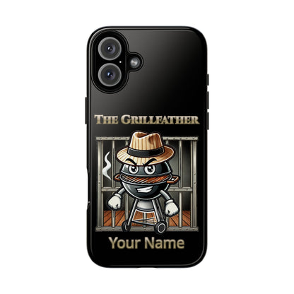 Grillfather Personalized Phone Case — Funny BBQ Smoker Design