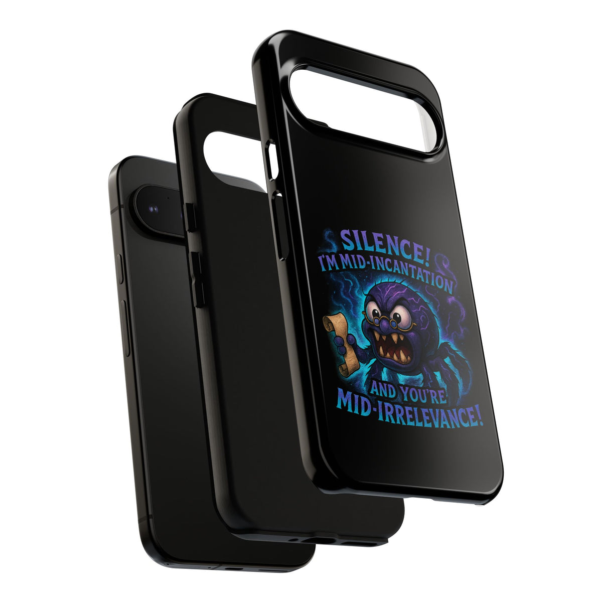 Phone Case — "Silence! I'm Mid-Incantation" Cute Angry Spider Magic Design