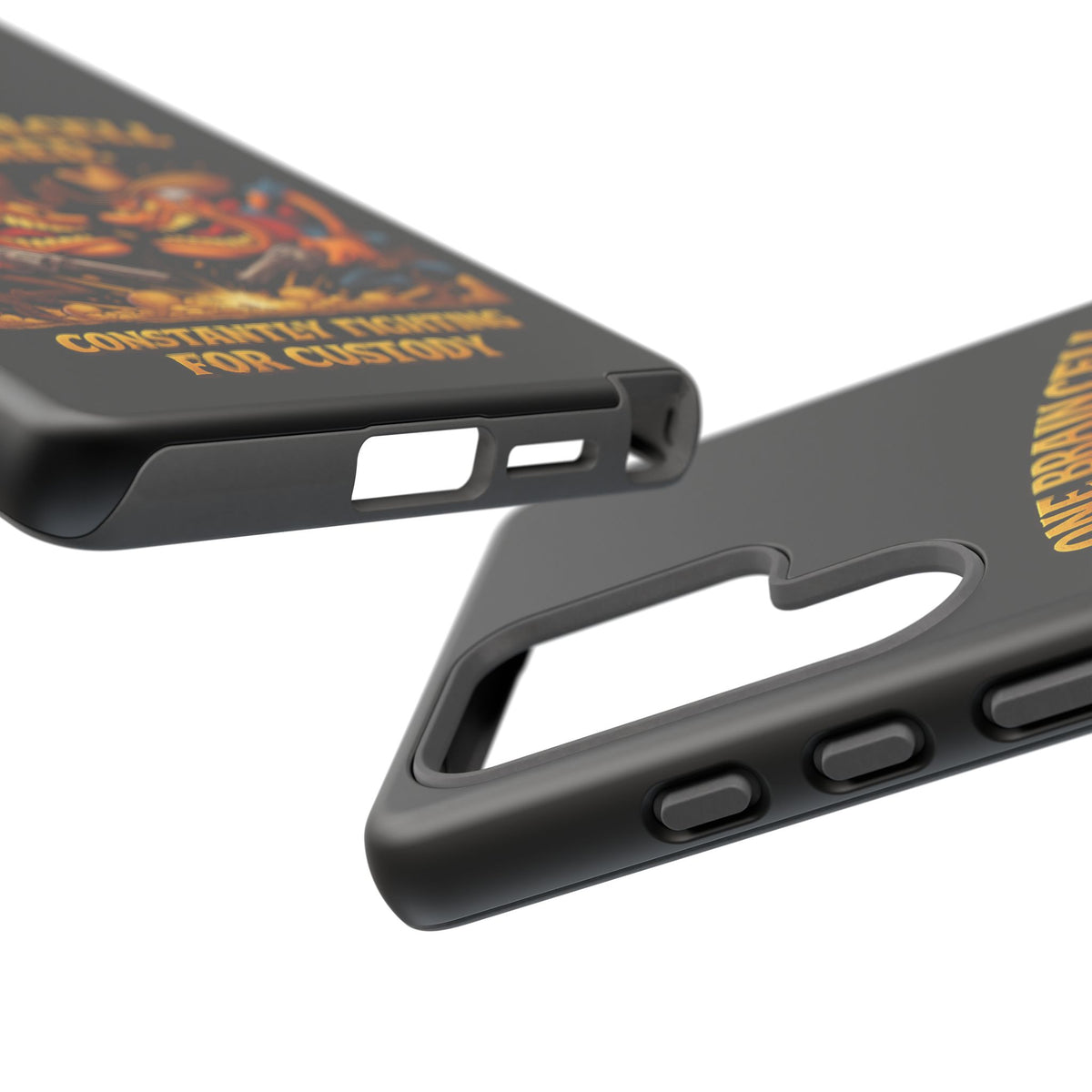 Phone Case — 'One Braincell Shared, Constantly Fighting for Custody' Funny Rivalry Cartoon