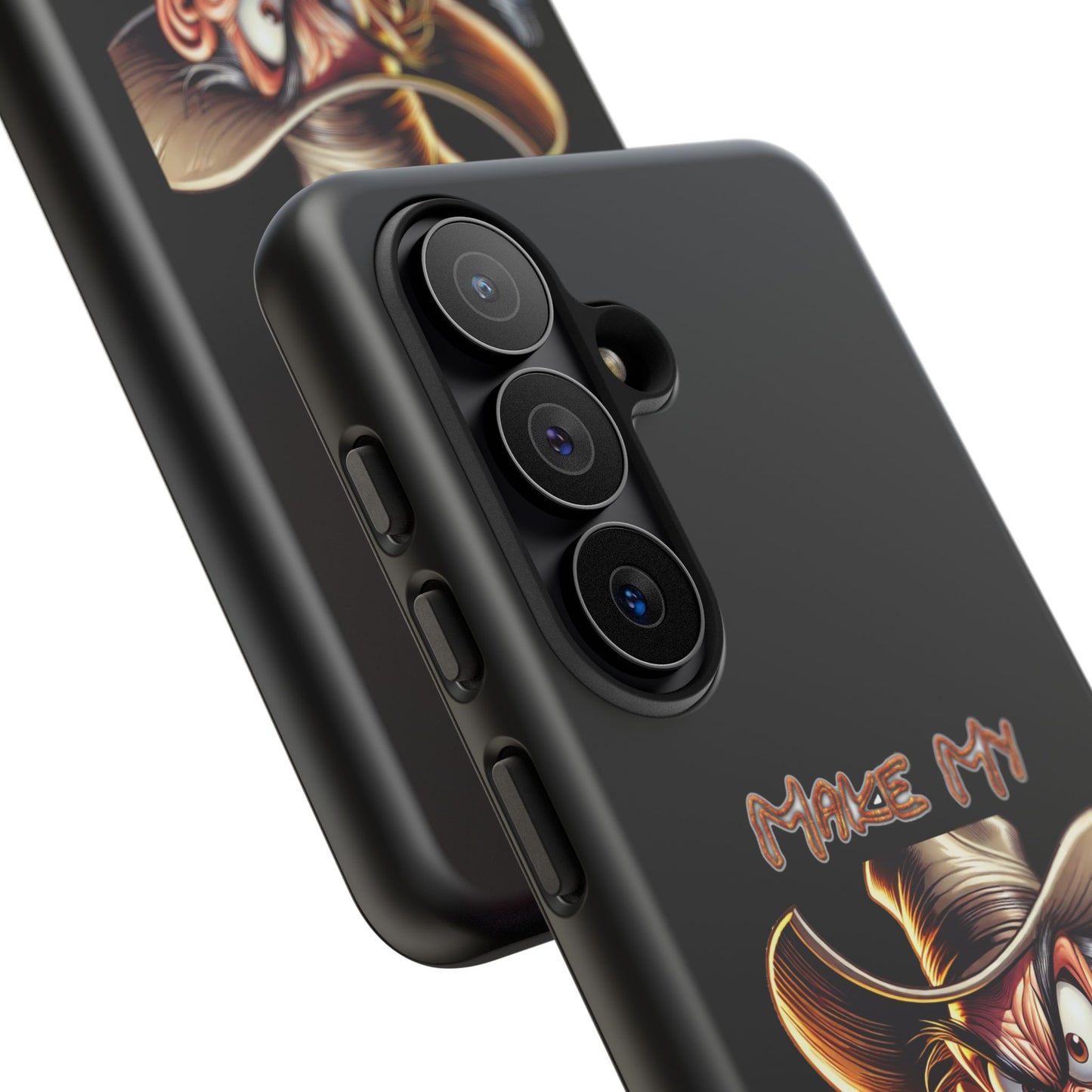 Phone Case - 'Make My Day' Cowboy Revolver Graphic Protective Case