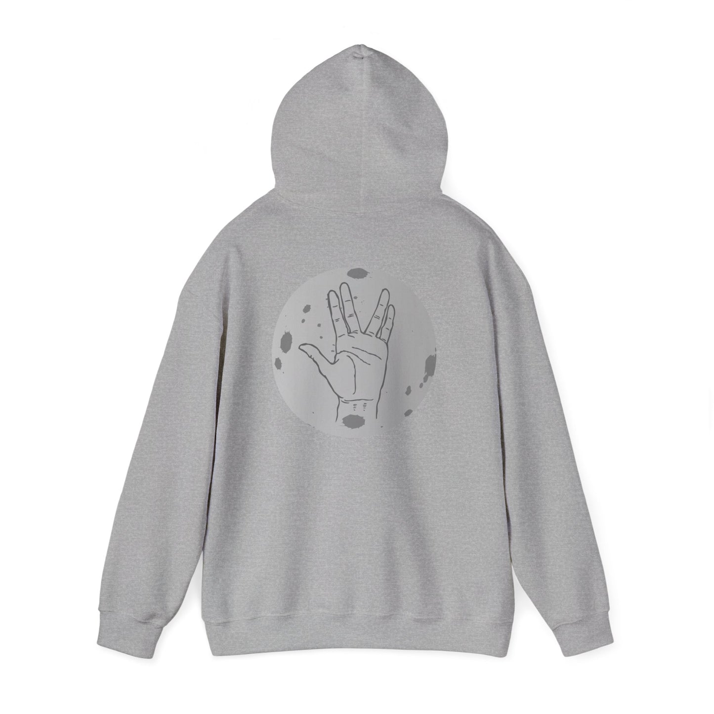 Vulcan Salute Hoodie — Retro Space Hand Graphic Pullover