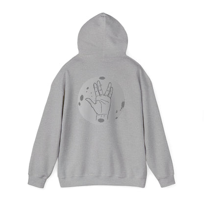 Vulcan Salute Hoodie — Retro Space Hand Graphic Pullover