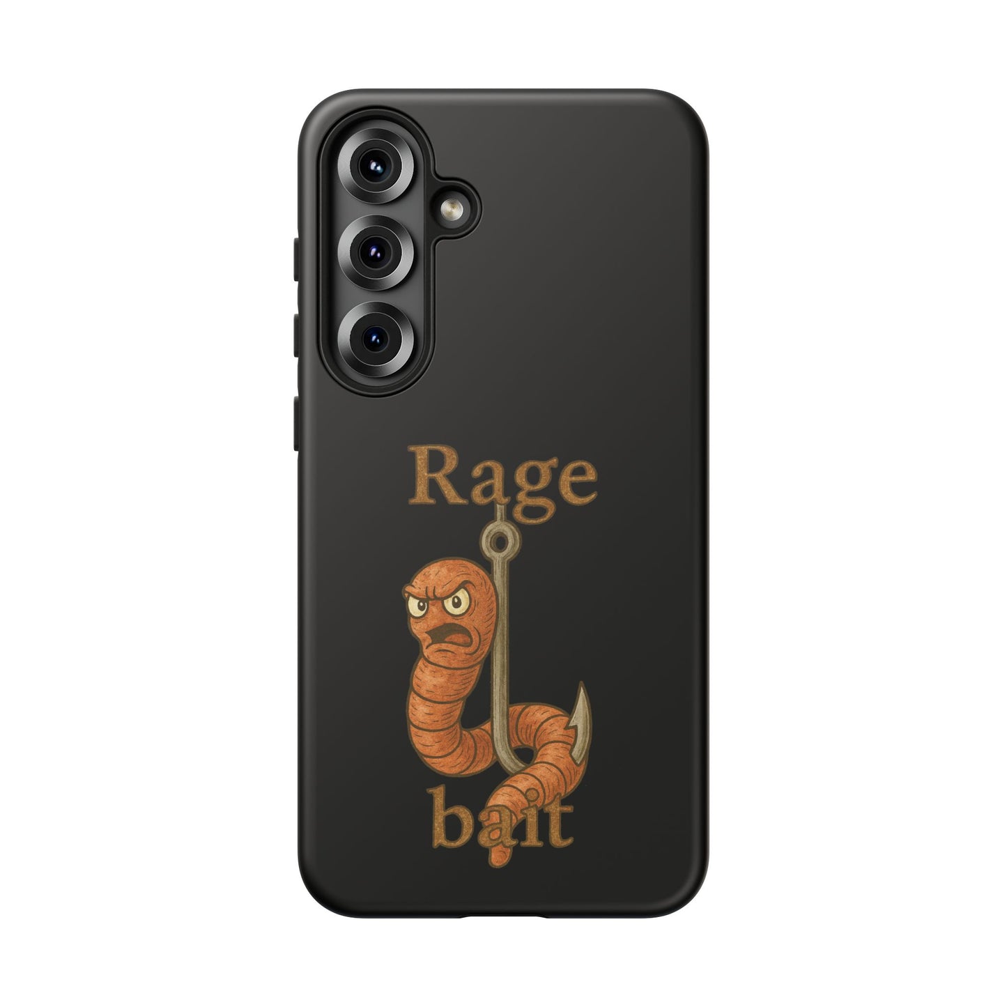 Phone Case — "Rage Bait" Angry Worm Fishing Design