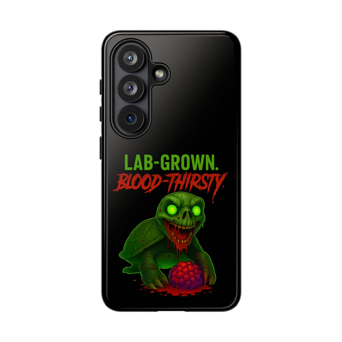 Phone Case — “Lab-Grown. Blood-Thirsty!” Green Monster Horror Design