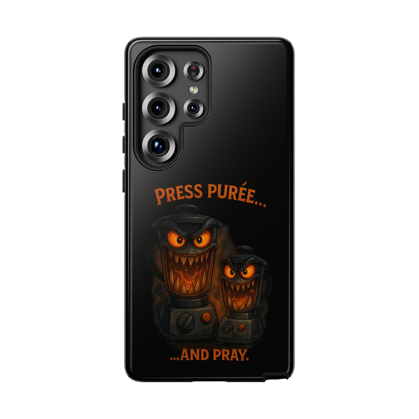 Phone Case - 'Press Purée...and Pray' Halloween Horror Protective Cover