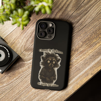 Phone Case - "Chosen by Darkness (Or Maybe Just Rabies)" Cute Creepy Retro Creature Protective Case