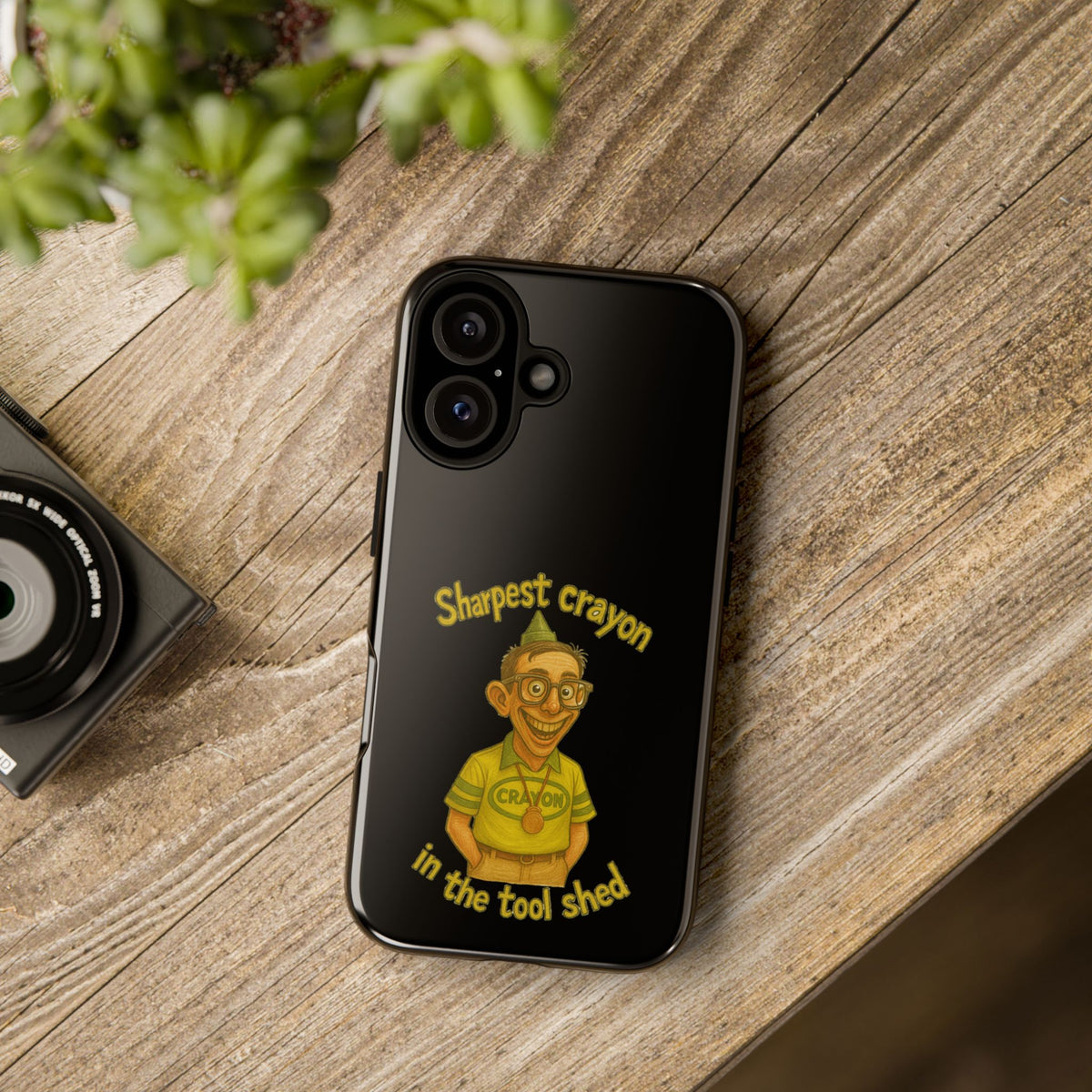 Phone Case — "Sharpest Crayon in the Tool Shed" Retro Teacher/Geek Protective Cover