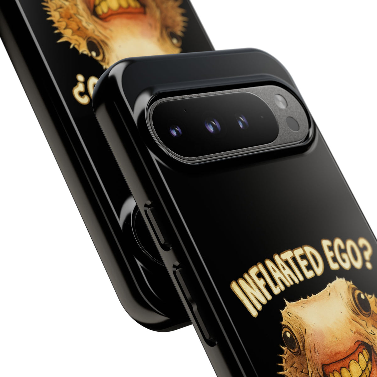 Phone Case — "Inflated Ego? Nah, It's Just Anxiety" Funny Pufferfish Design