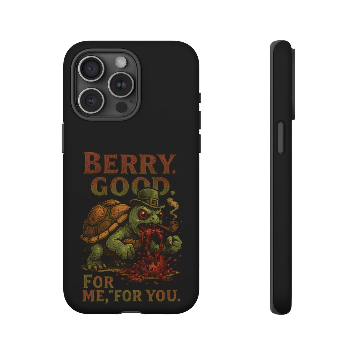 Phone Case — 'Berry Good' Zombie Turtle Graphic Tough Protective Case