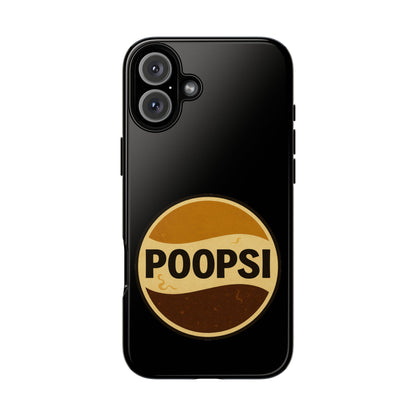 Poopsi Retro Logo Phone Case — Funny Vintage Soda-Inspired iPhone Cover