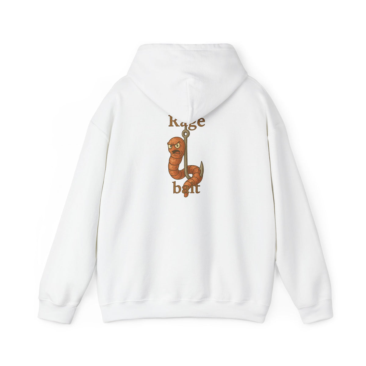 Rage Bait Hoodie — Funny Worm Graphic Hooded Sweatshirt
