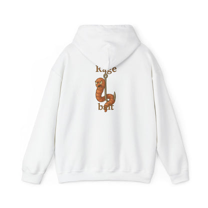 Rage Bait Hoodie — Funny Worm Graphic Hooded Sweatshirt