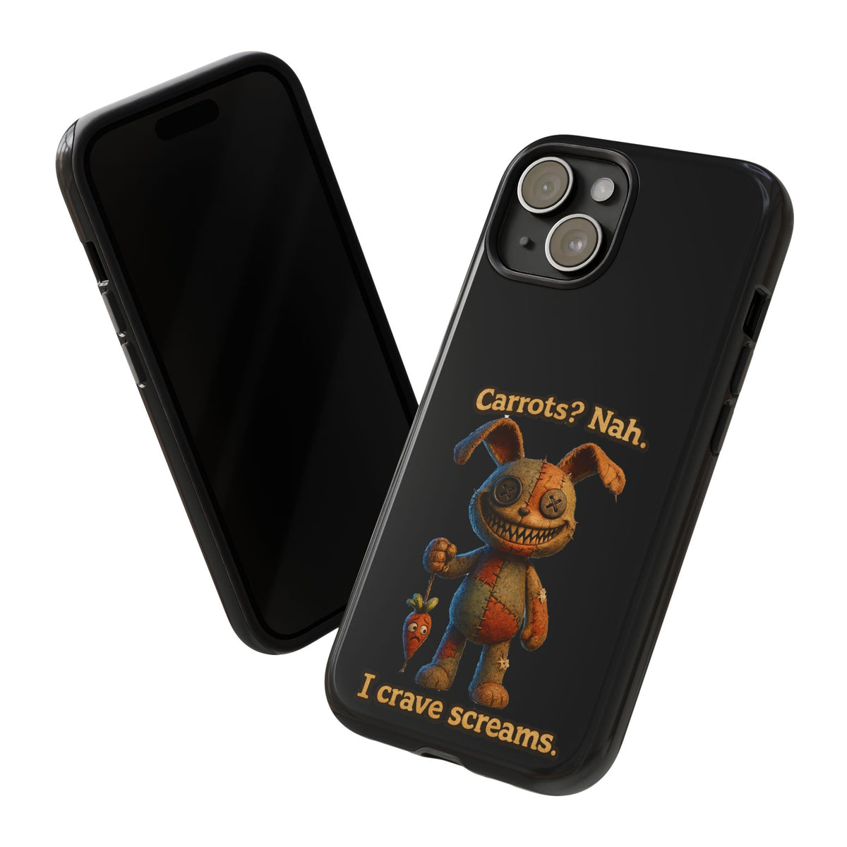 Phone Case — Creepy Bunny "Carrots? Nah. I crave screams." Horror iPhone Case