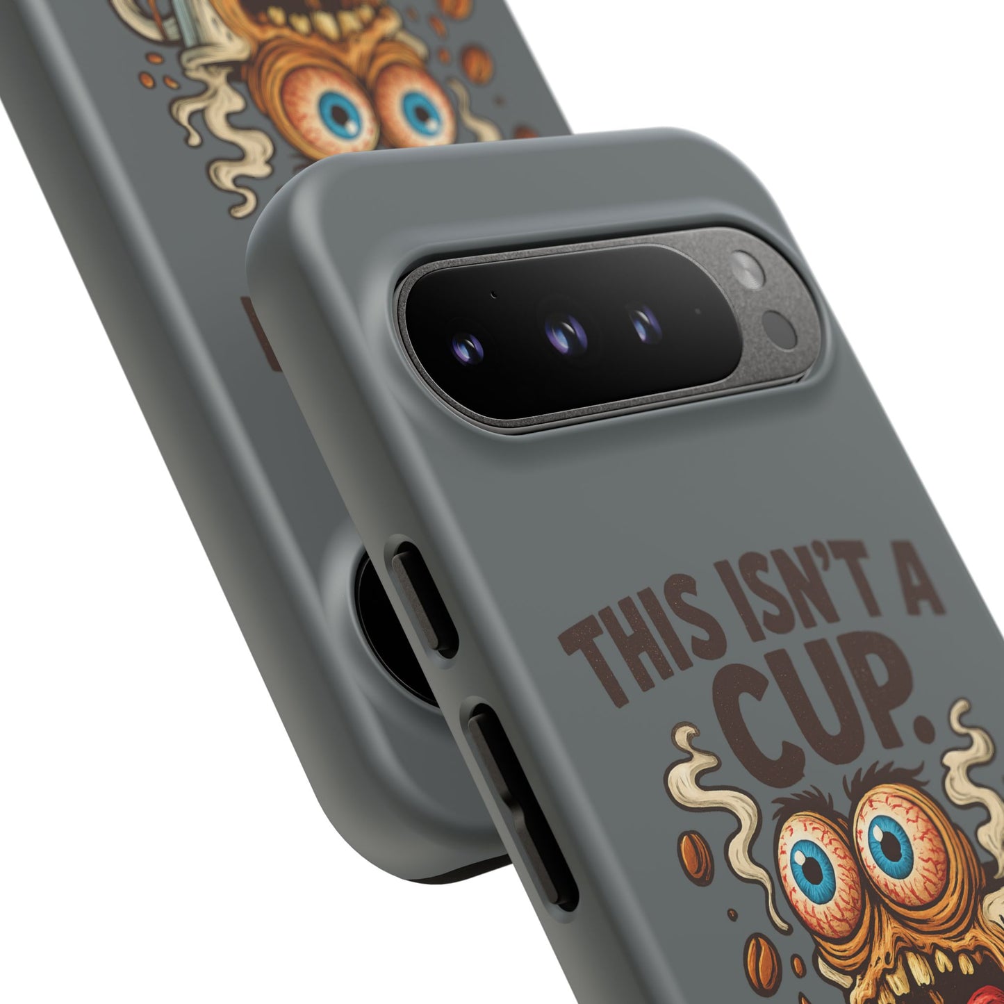 Phone Case — "This Isn't a Cup, It's a Cry for Help" Funny Coffee Monster Design