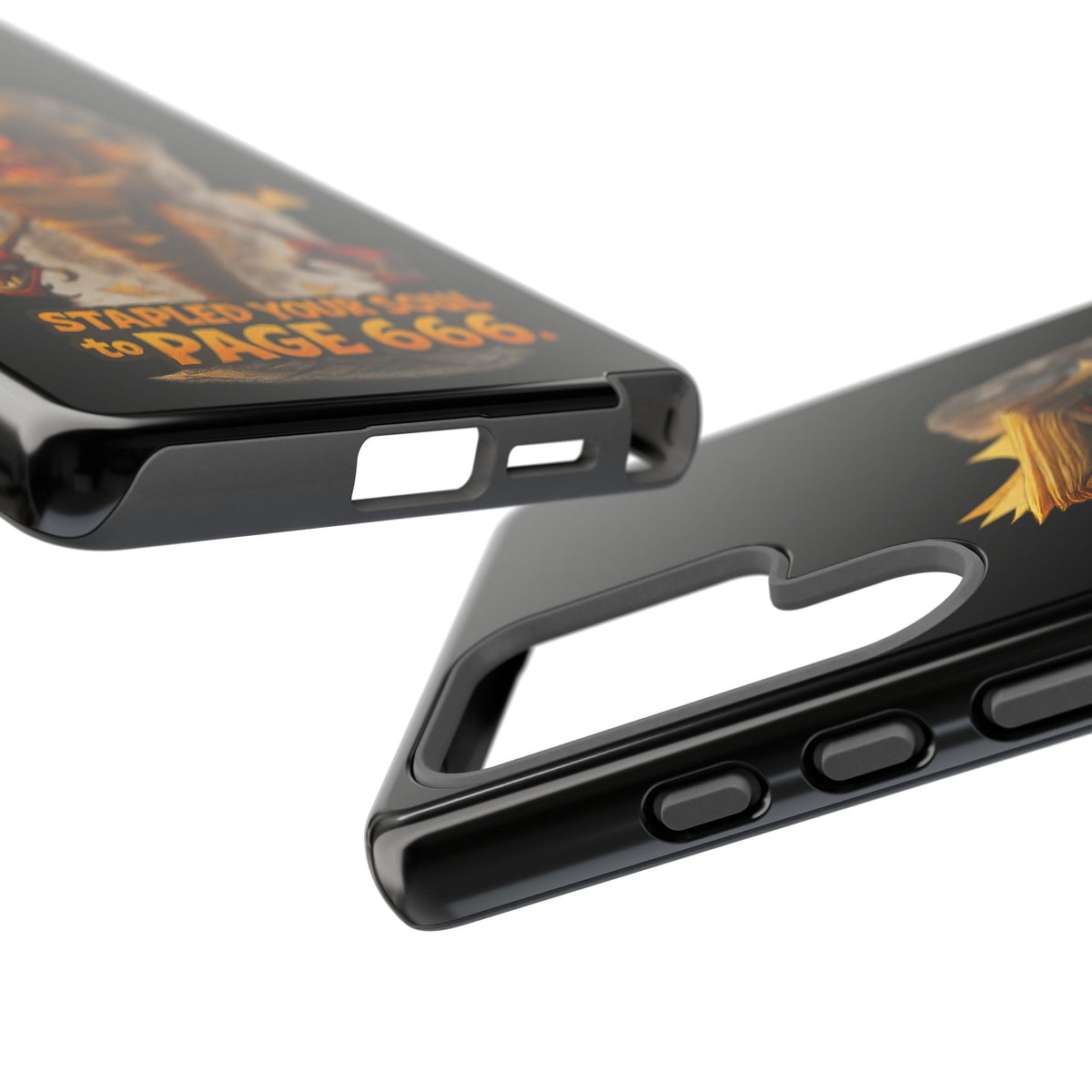 Phone Case — Halloween Mummy Creature “Stapled Your Soul to Page 666” Horror Design