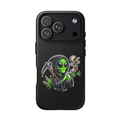 Reaper Alien Phone Case – Cute Grim Reaper Smoking Weed iPhone Case