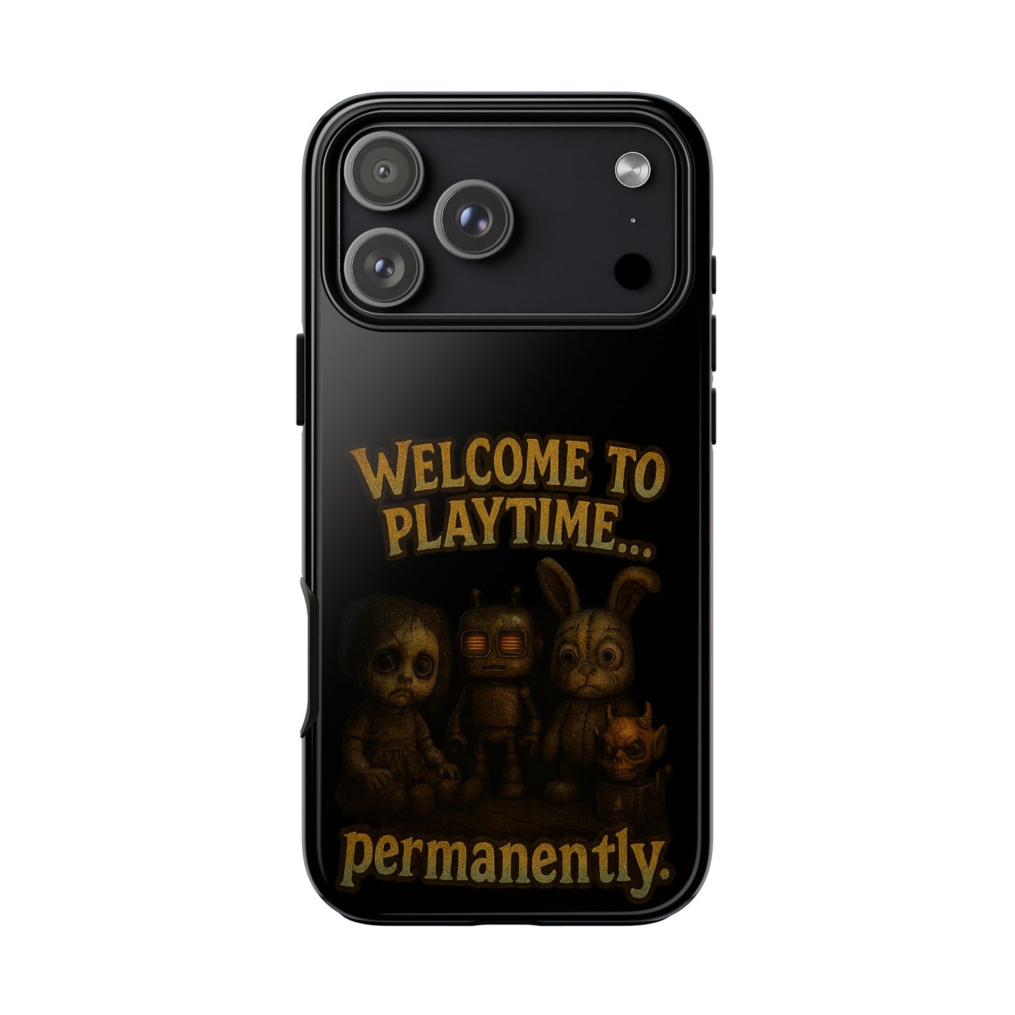 Phone Case — "Welcome to Playtime... Permanently." Horror Game Character Protective Case