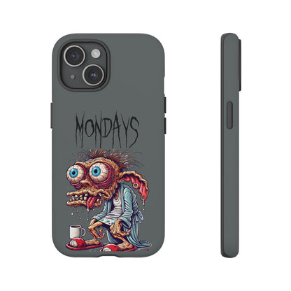 Mondays Zombie Character Phone Case – Funny Groggy Coffee Phone Cover