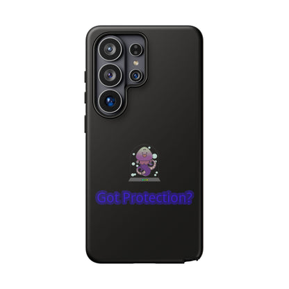 Phone Case — 'Got Protection?' Cute Purple Alien Anti-Shock Protective Cover