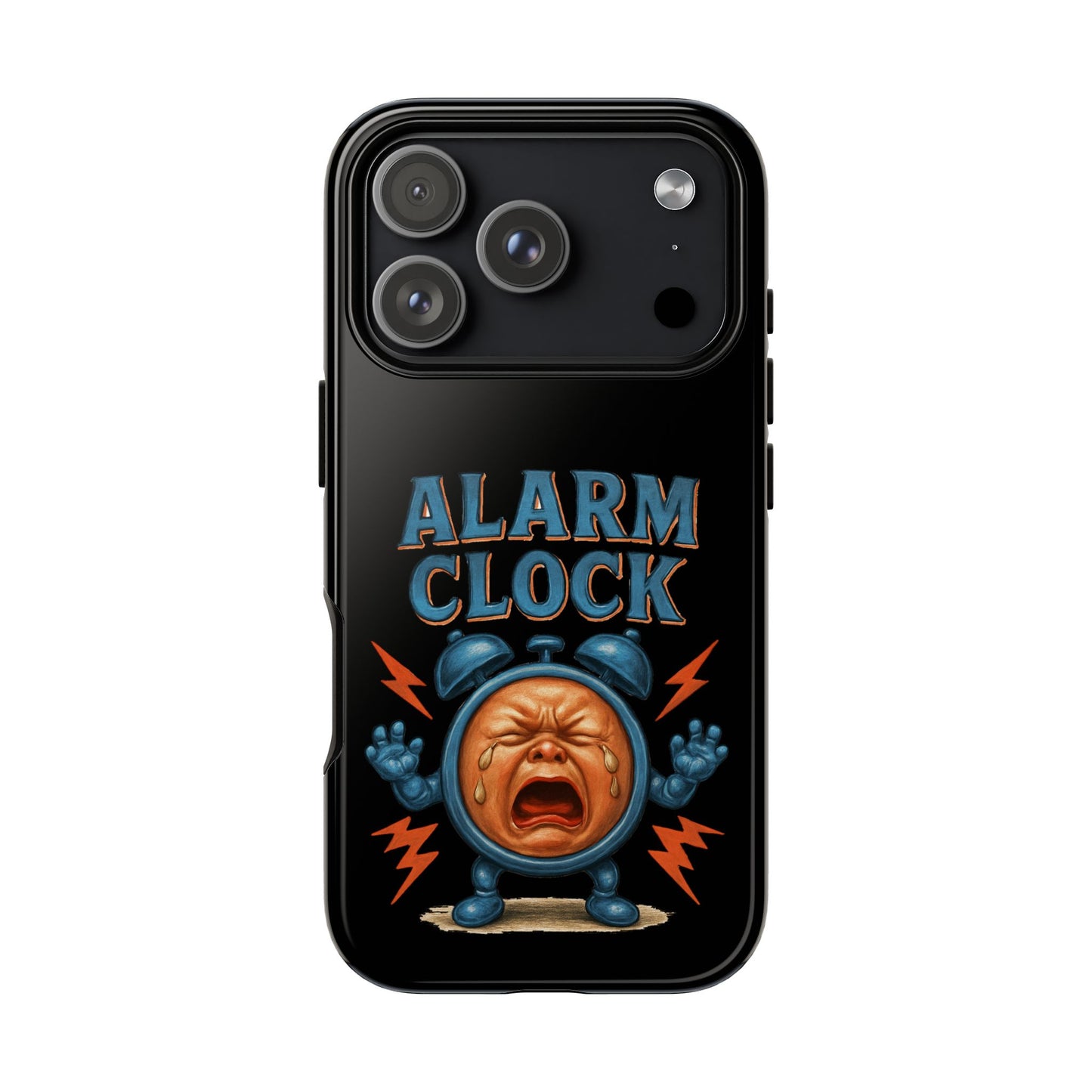 Phone Case — "Alarm Clock" Retro Screaming Clock Protective Cover