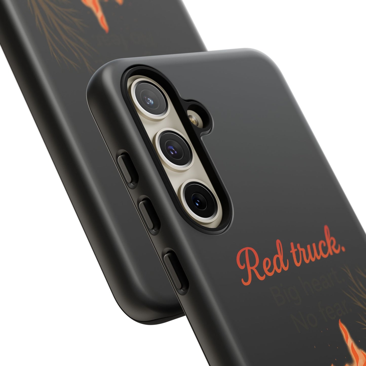 Phone Case — 'Red truck' Fire Truck Design, Vintage Firefighter Gift