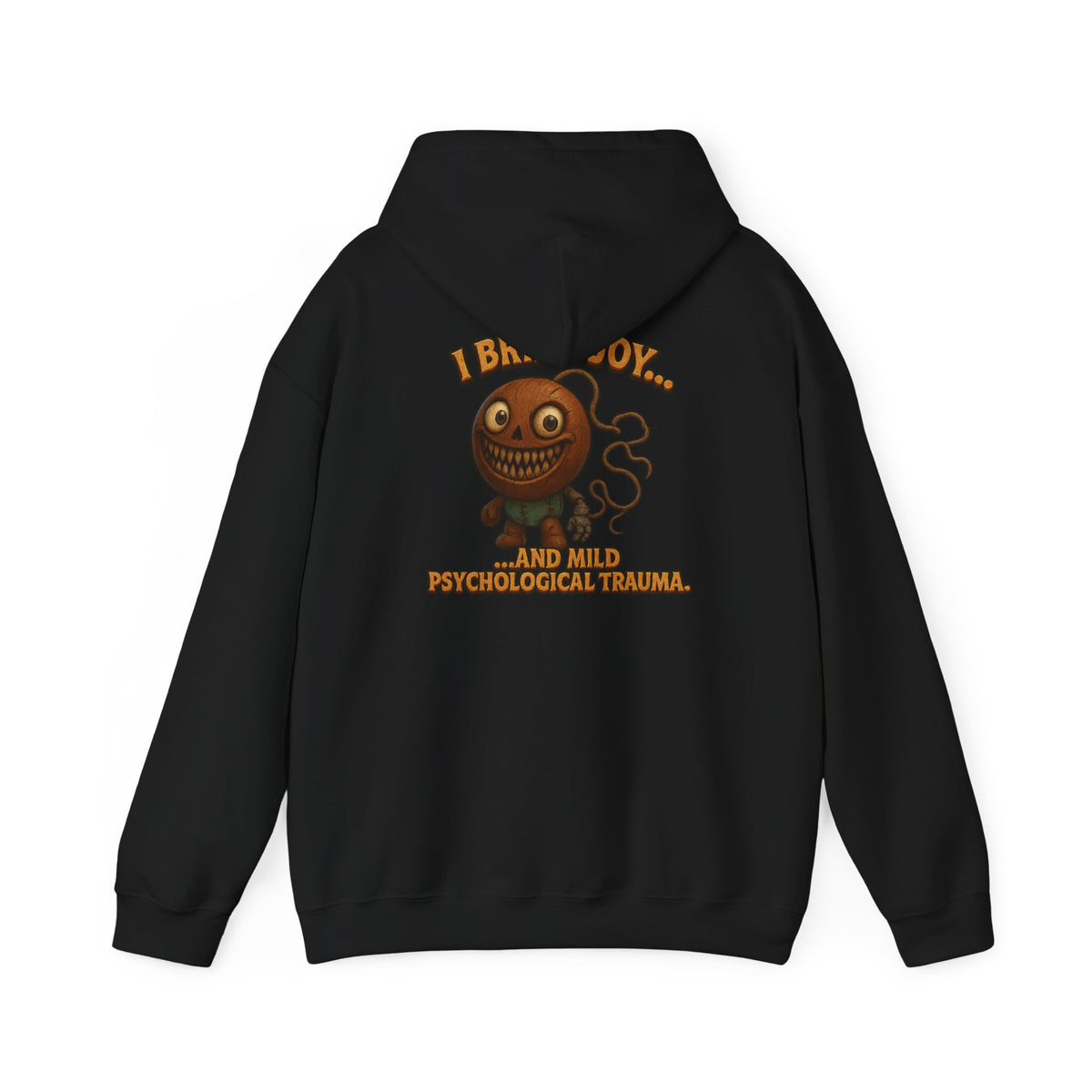 Hoodie — "I Bring Joy" Creepy Candy Character Graphic Pullover