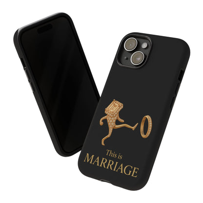 Phone Case - ‘This is Marriage’ Gold Ring Cartoon Design