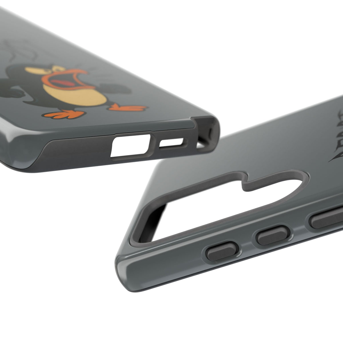Resist Angry Penguin Phone Case — Protective iPhone Case with Bold Cartoon Design