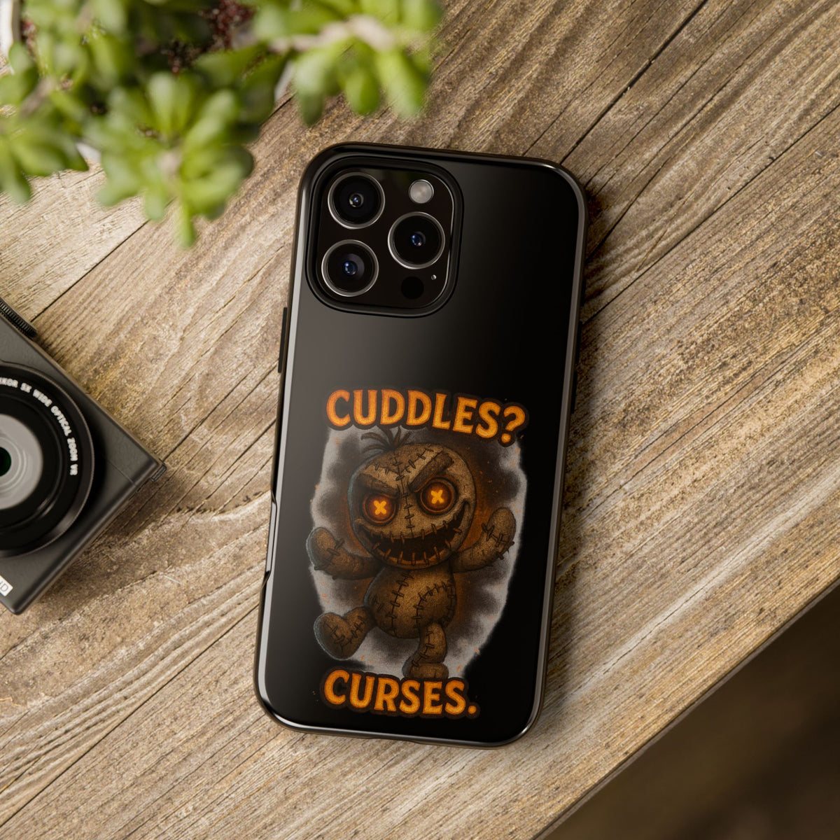 Phone Case — 'Cuddles? Curses.' Voodoo Doll Gothic Protective Case