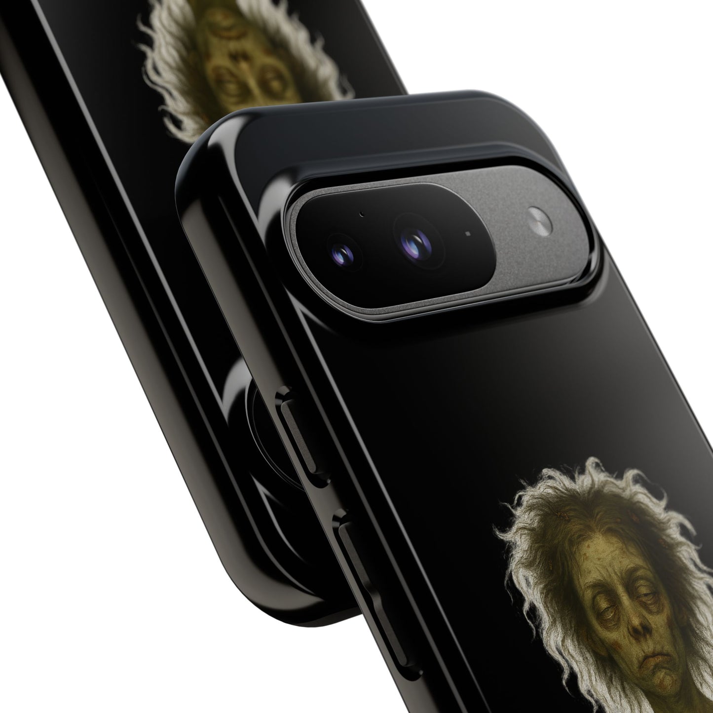 Phone Case — “Cursed to Rise Before Coffee Was Brewed” Goth Horror Design