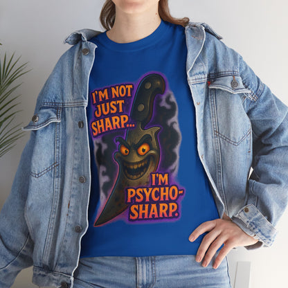 Psycho-Sharp Knife Character tee | Horror Knife Illustration