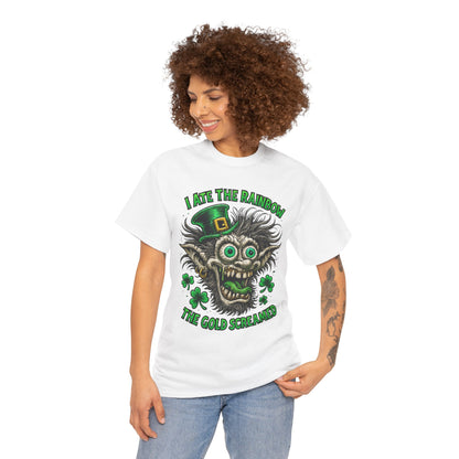 I Ate the Rainbow The Gold Scream'd T-Shirt | Creepy Leprechaun St. Patrick's