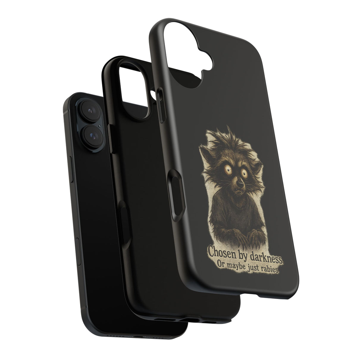 Phone Case — "Chosen by Darkness (Or Maybe Just Rabies)" Cute Creepy Lemur Design