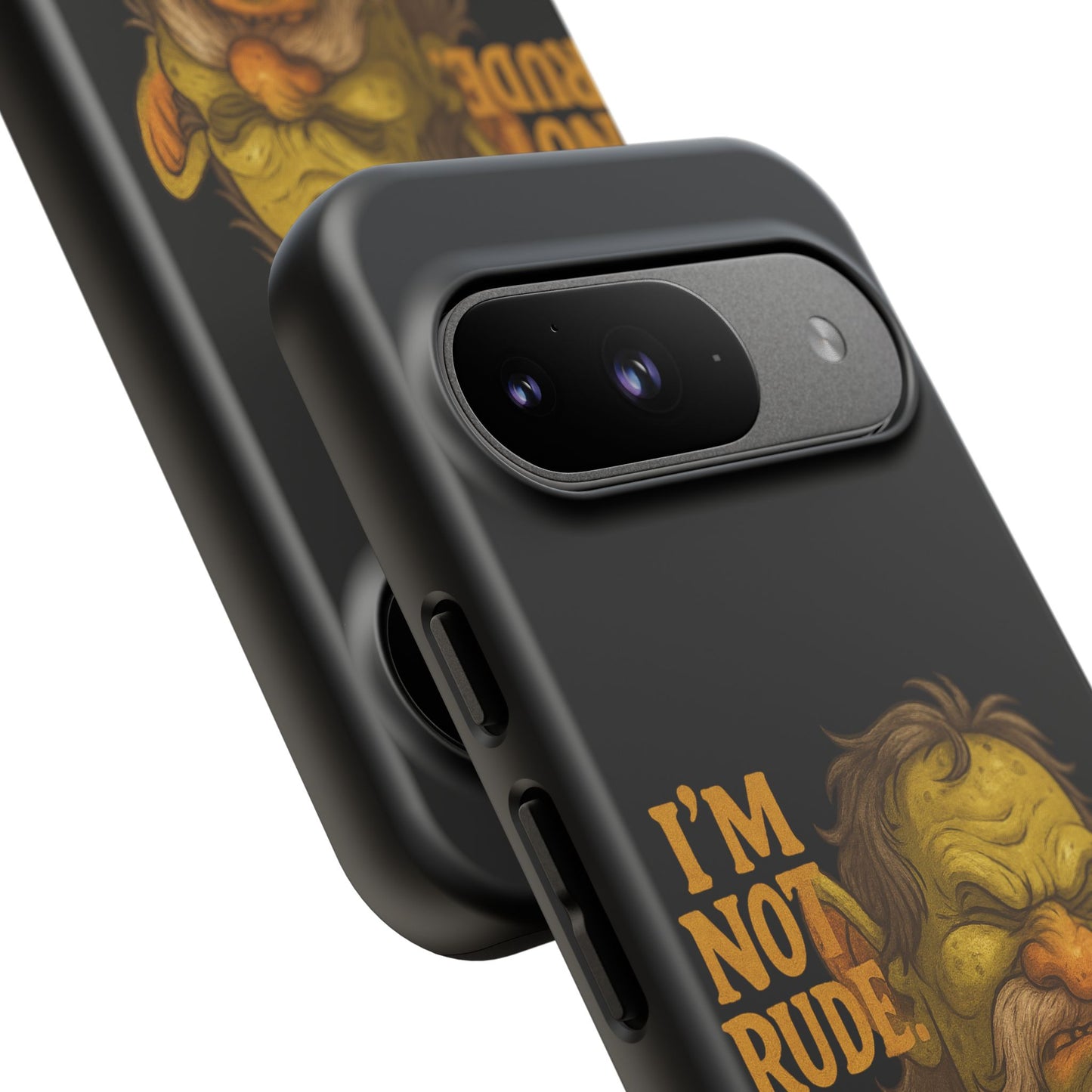 Phone Case — "I'm Not Rude, You're Just Exhausting" Grumpy Goblin Protective Cover