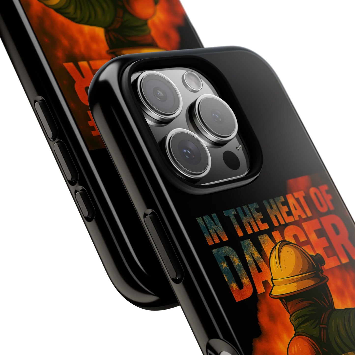 Firefighter Phone Case — "In the Heat of Danger We Hold the Line" Tough Protective Case
