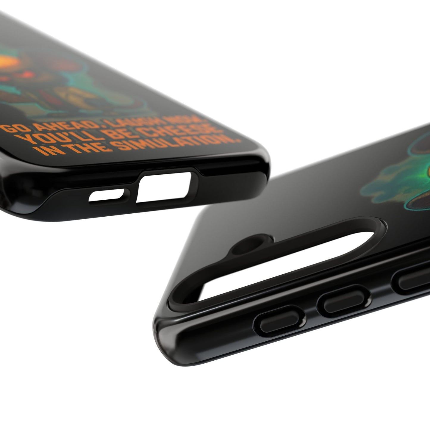 Phone Case — 'You'll Be Cheese in the Simulation' Angry Detective Mouse Graphic
